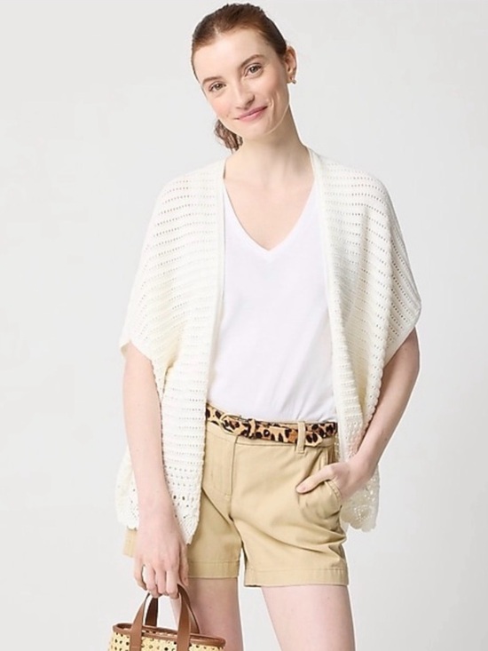 J. Crew Sweaters - J. Crew Pointelle open front wrap